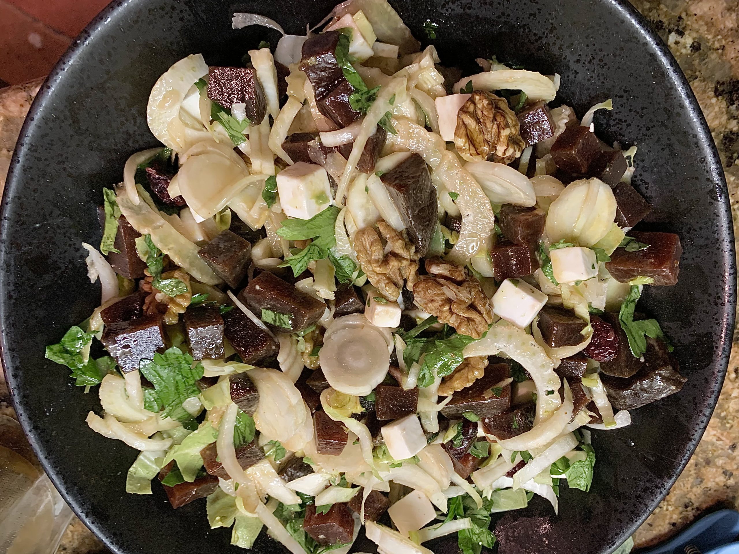 winter salad - beets and endive