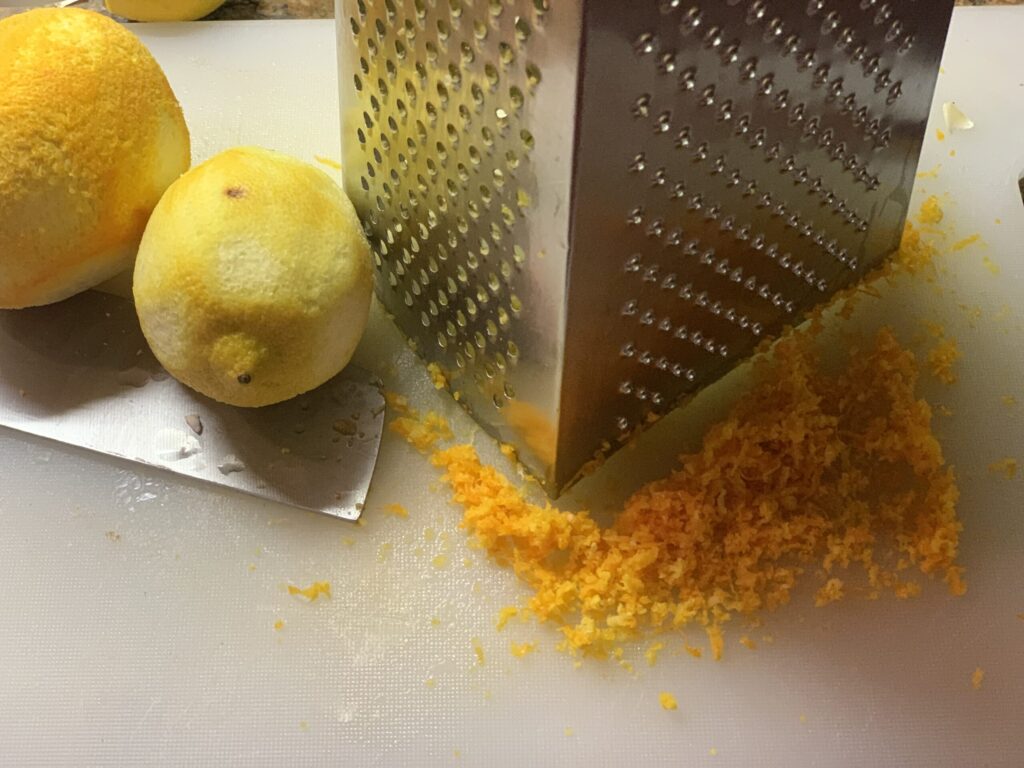 Grated rind of an orange and a lemon